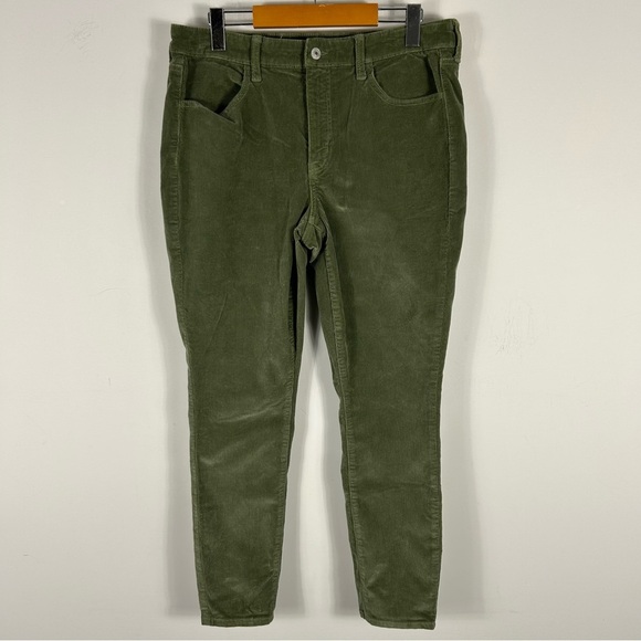 💕 AE high rise jegging Green Corduroy Pants 12 - Picture 1 of 11